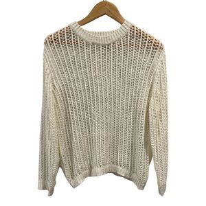Dreamers Open knit Crew neck Sweater Size M/L